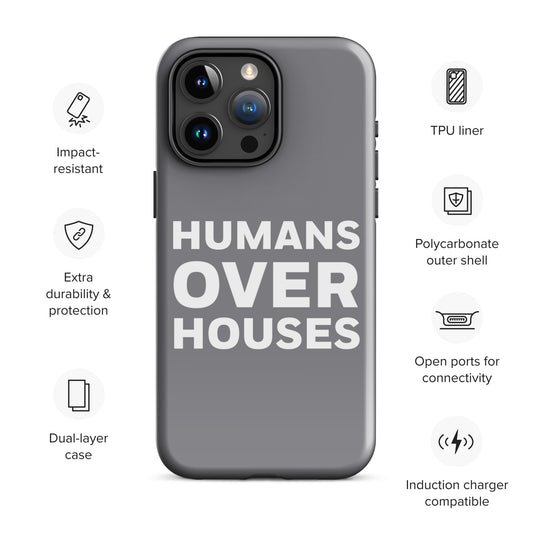 Grey Humans Over Houses Tough Case for iPhone®